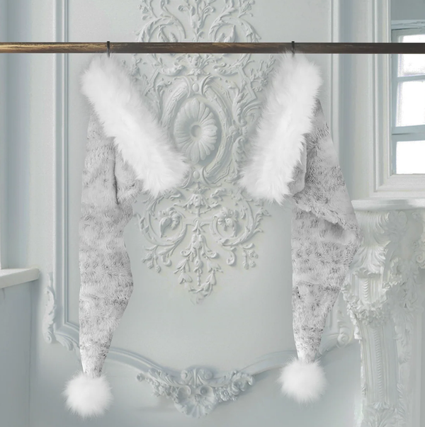 Snow Leopard Santa Hat