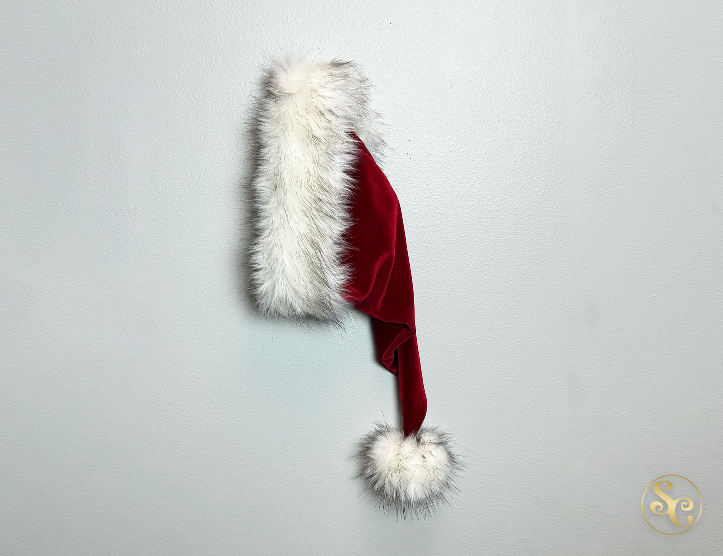 Classic Cherry Berry Burgundy Santa Hat