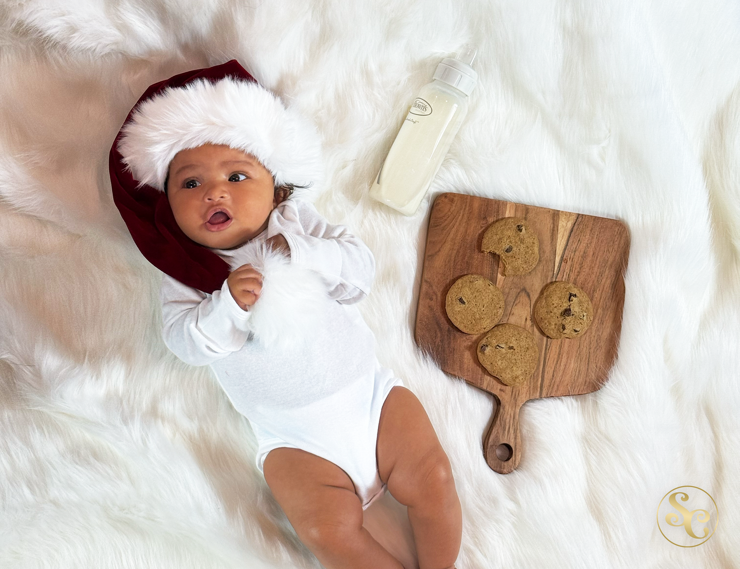 Classic Cherry Berry Newborn & Baby Santa Hat