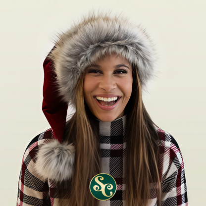 Classic Cherry Berry Burgundy Santa Hat
