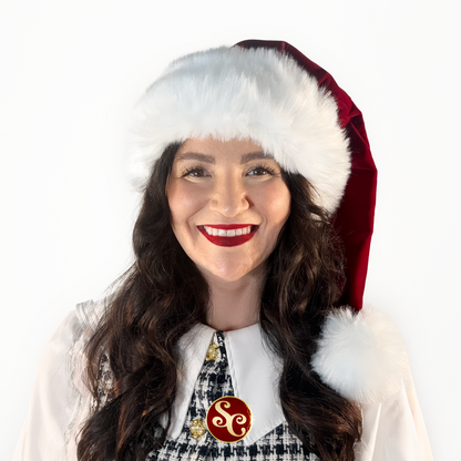 Classic Cherry Berry Burgundy Santa Hat