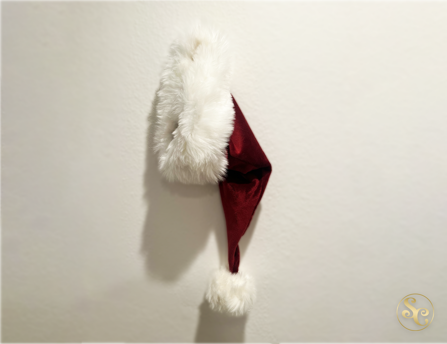 Classic Cherry Berry Burgundy Santa Hat